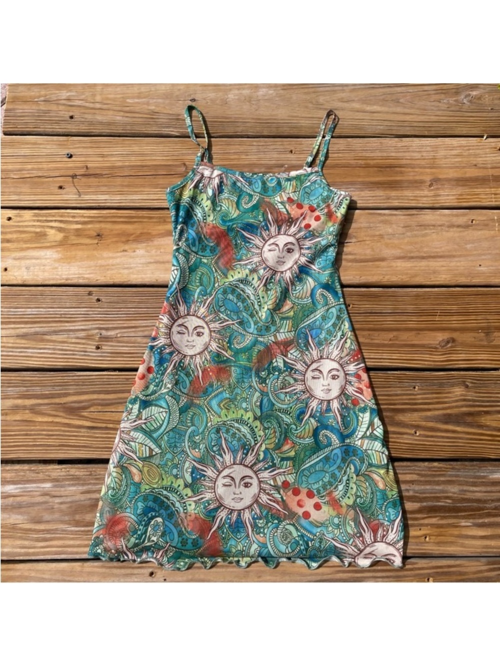 Shein Sun and Paisley Print Spaghetti Strap Dress